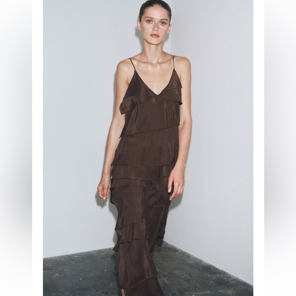 Zara ZW Collection Ruffled Dress